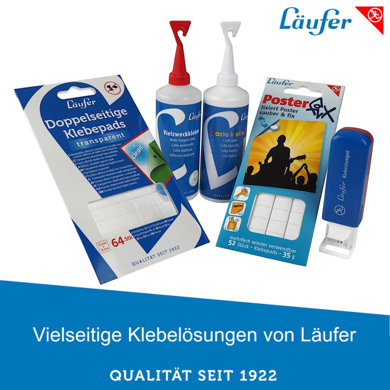 Läufer colle de loisir blanc, sèche transparent, flacon 100 g